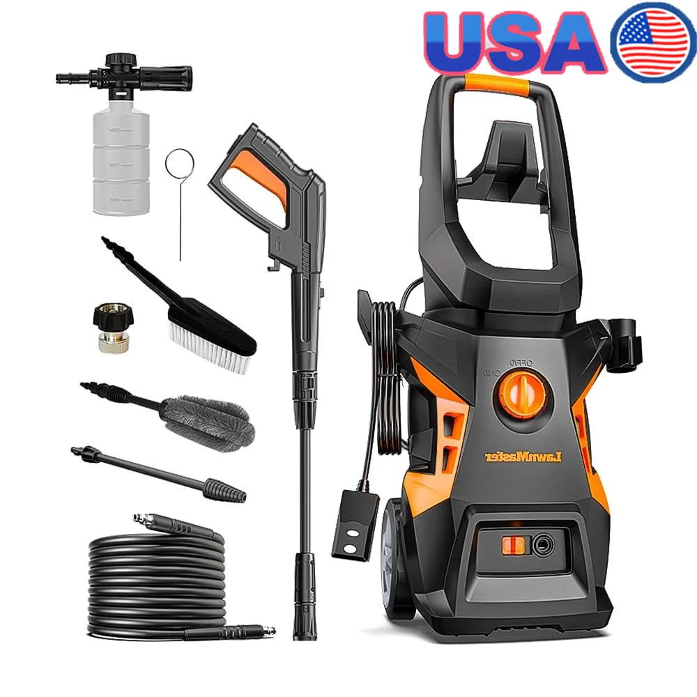 Electric Pressure Washer 2300 PSI 1.4 GPM Foam Bottle Hub Brush Set