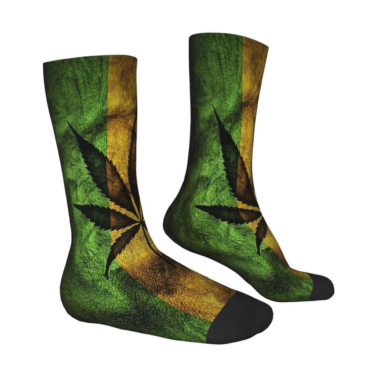 Rasta Flag Weed Leaf Socks Male Mens Women Winter Stockings Printed