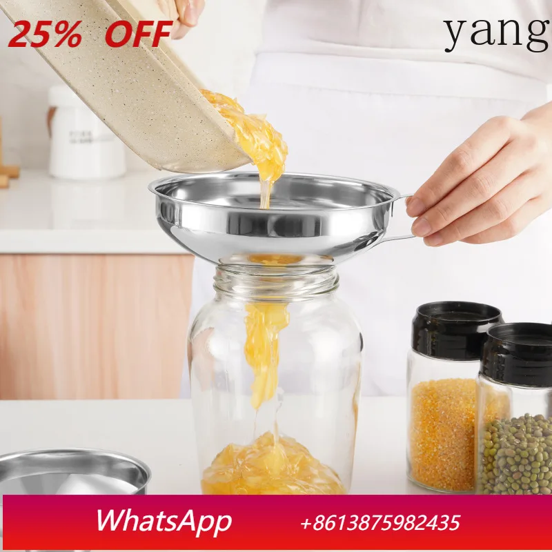 

LMM stainless steel multifunctional wide mouth funnel for home salad dressing large diameter funnel