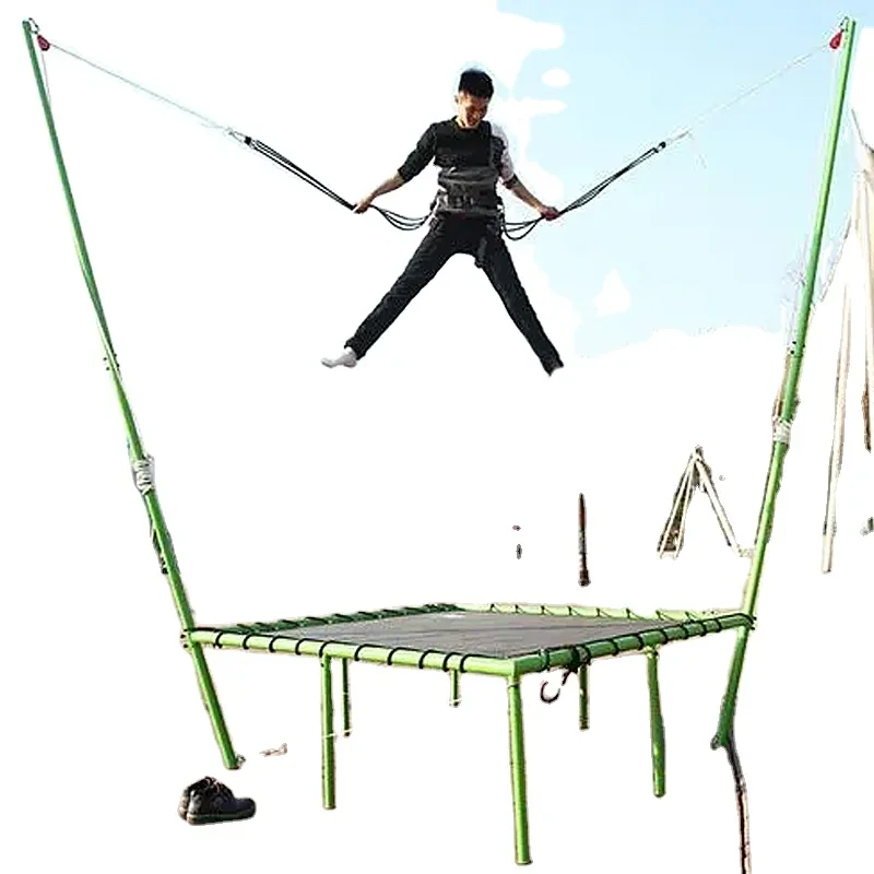 Enkele Bungeejumpen Voor Kinderen En Volwassenen Bungee Trampolines Buitenspeeltuin