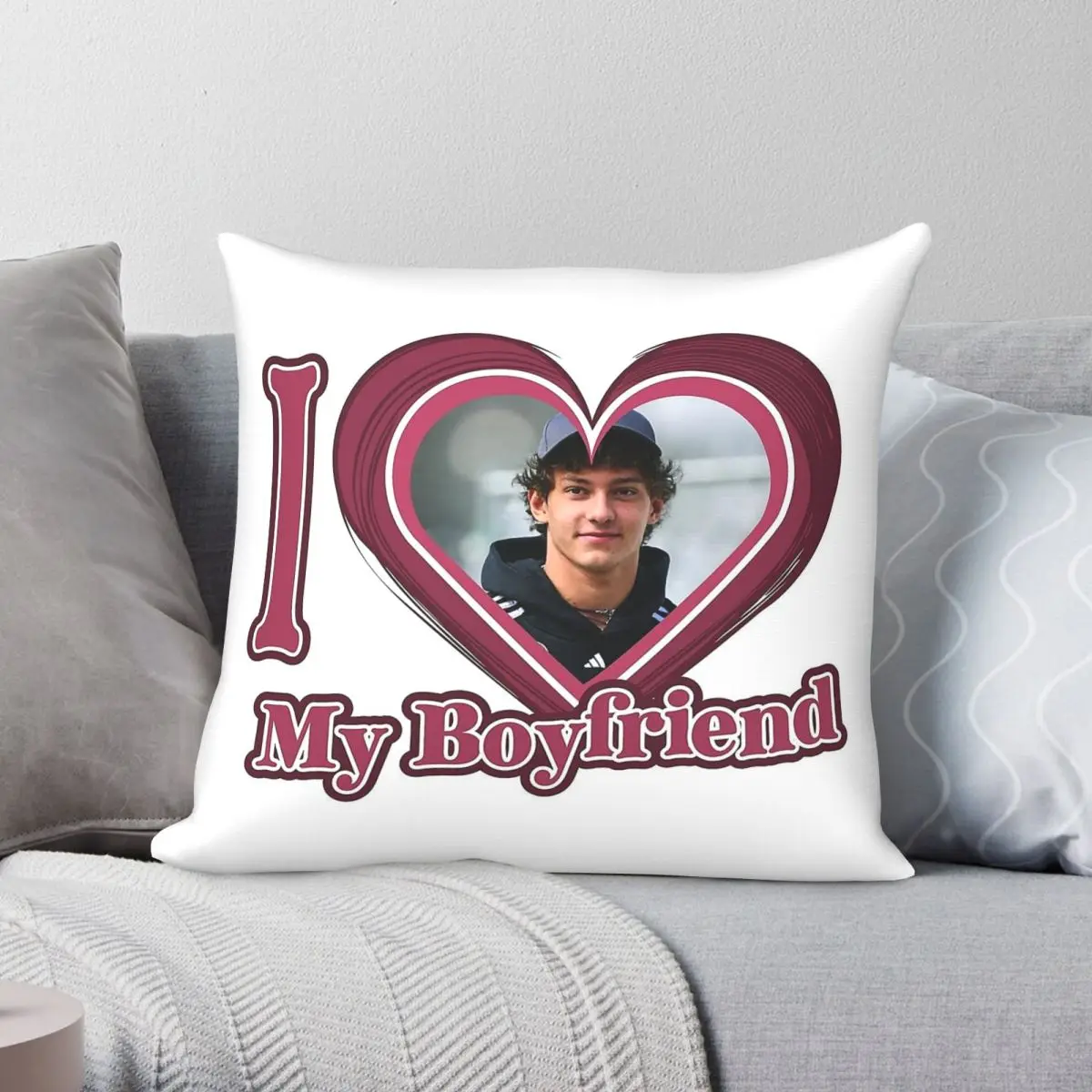My Boyfriend Kimi Antonelli Square Pillowcase Polyester Linen Velvet Pattern Zip Decorative Sofa Seater Cushion Cover