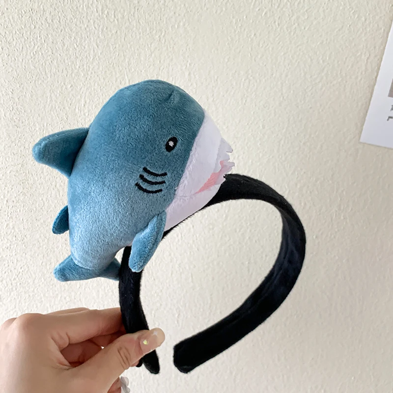 AISHG Cartoon Shark Hair Band for Women Funny Cute Animal Headband Fashion Washing Face Hoop Hairband Girls Hair Accessories