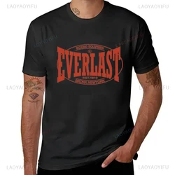 Leisure  Harajuku New Style Classic Everlast Logo Font Graphic Slim T Shirts Cool Summer Short Sleeve O-neck Streetwear Male Tee