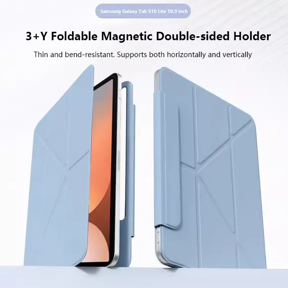 

Кожаный магнитный флип-чехол для Samsung Galaxy Tab S10 Lite 10,9 дюйма 2025 S10 FE S9 S6 Lite 10,4 Y-складной чехол с гнездом для ручки