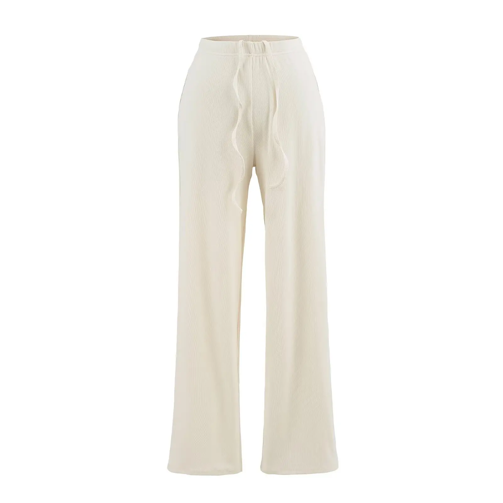 Pantaloni estivi larghi da donna a gamba larga Dstring elastico in vita Dra taglio dritto pantaloni lunghi casual dimagranti Street Sle