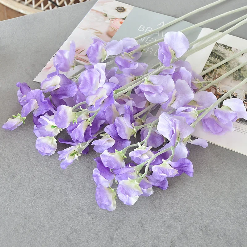 63CM Fragrant Pea Artificial Flower Nordic Home Decoration Living Room Coffee Table Arrangement Flower Arrangement