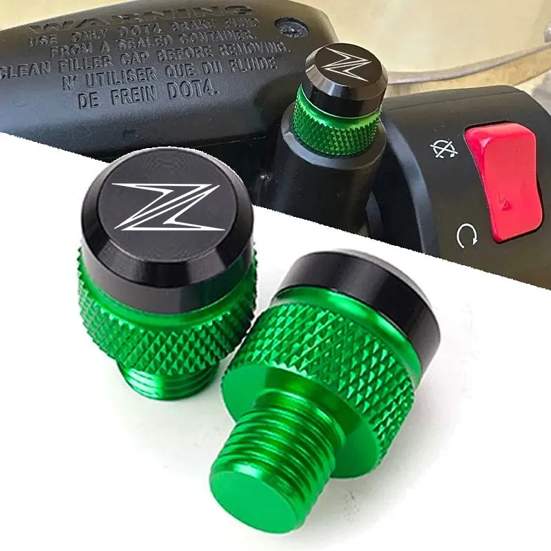 2PCS Motorcycle CNC Rearview Side Mirror Hole Cap Plug Accessories For KAWASAKI Z400 Z900 Z1000 Z800 Z750 Z300 Z650 Ninja 400