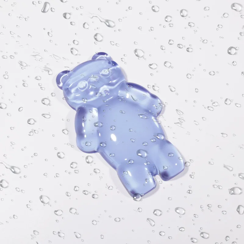 Jelly Bear Shaped Silicone Wrist Rest Cute Stress Relief Desk Mat for Office Gaming 6 Color Options