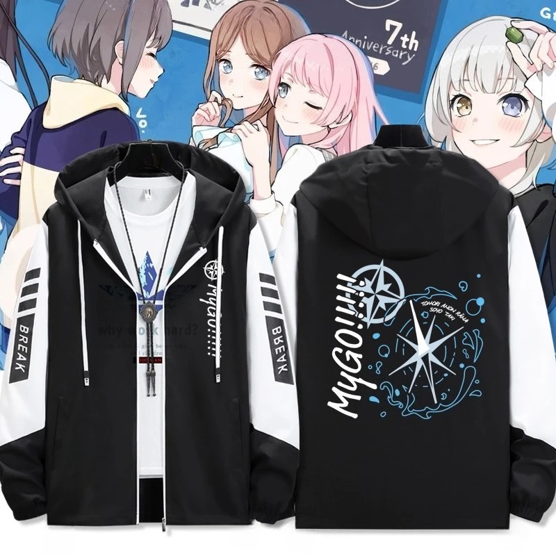 BanG Dream! It's MyGO 3D Print Zip Up Women/Men Hoodie Sweatshirt Anon Chihaya Takamatsu Tomori Cosplay Zipper Hooded Jacket
