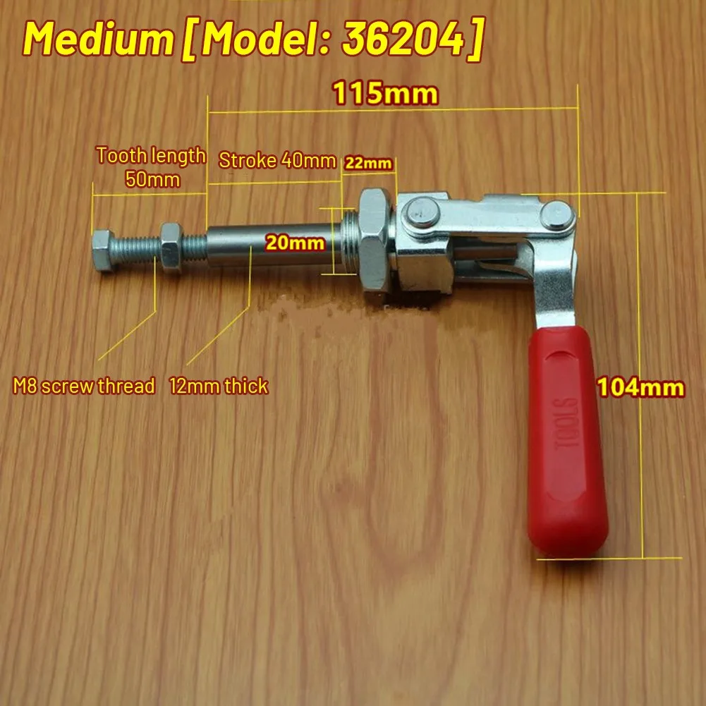 New 1pcs Capacity Clamps Holding Toggle 36202 36204 36224 Accessories Clamping Galvanized Hand Holder Kit Push