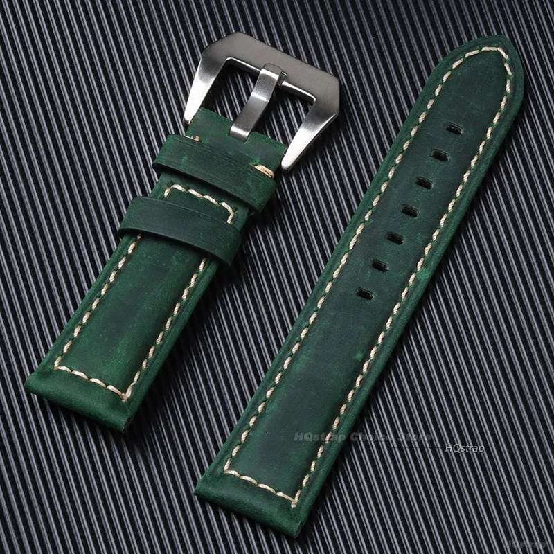 Pasek do zegarka z prawdziwej skóry, vintage, matowy, damski i męski, 20 mm, 22 mm, 24 mm, 26 mm, bransoletka, czarny, niebieski, brązowy.