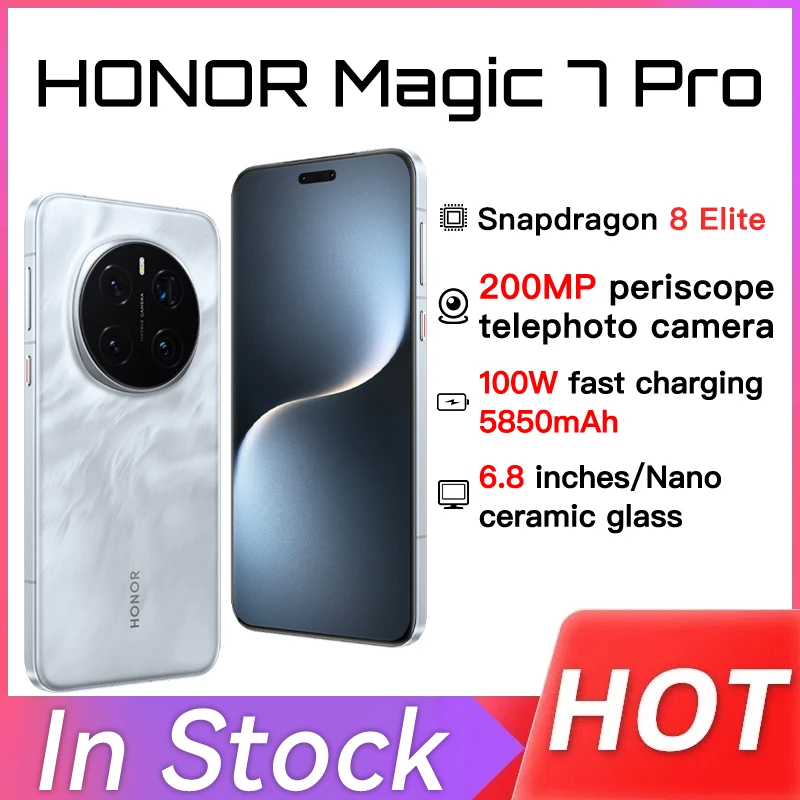 Original Honor Magic 7 Pro Mobile Phone Snapdragon 8 Elite 6.8