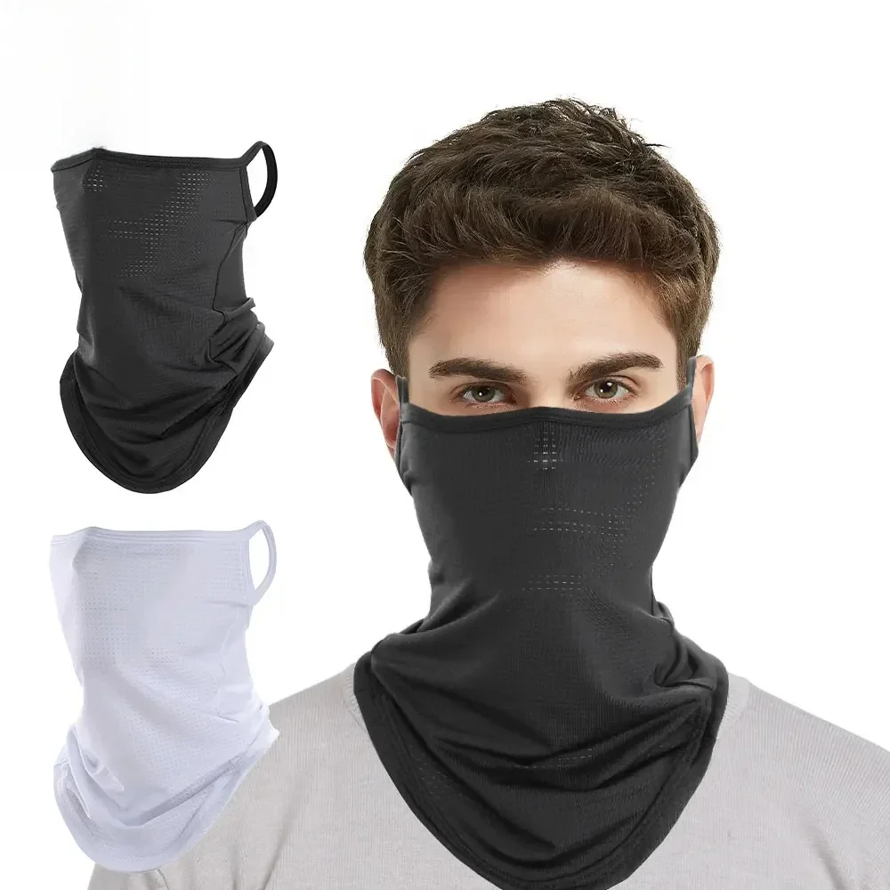 

Breathable Scarf Half Face Mask Summer Quick-drying Neck Gaiter Cover Hanging Ear Sun Protection Bandana Neckerchief Headwear