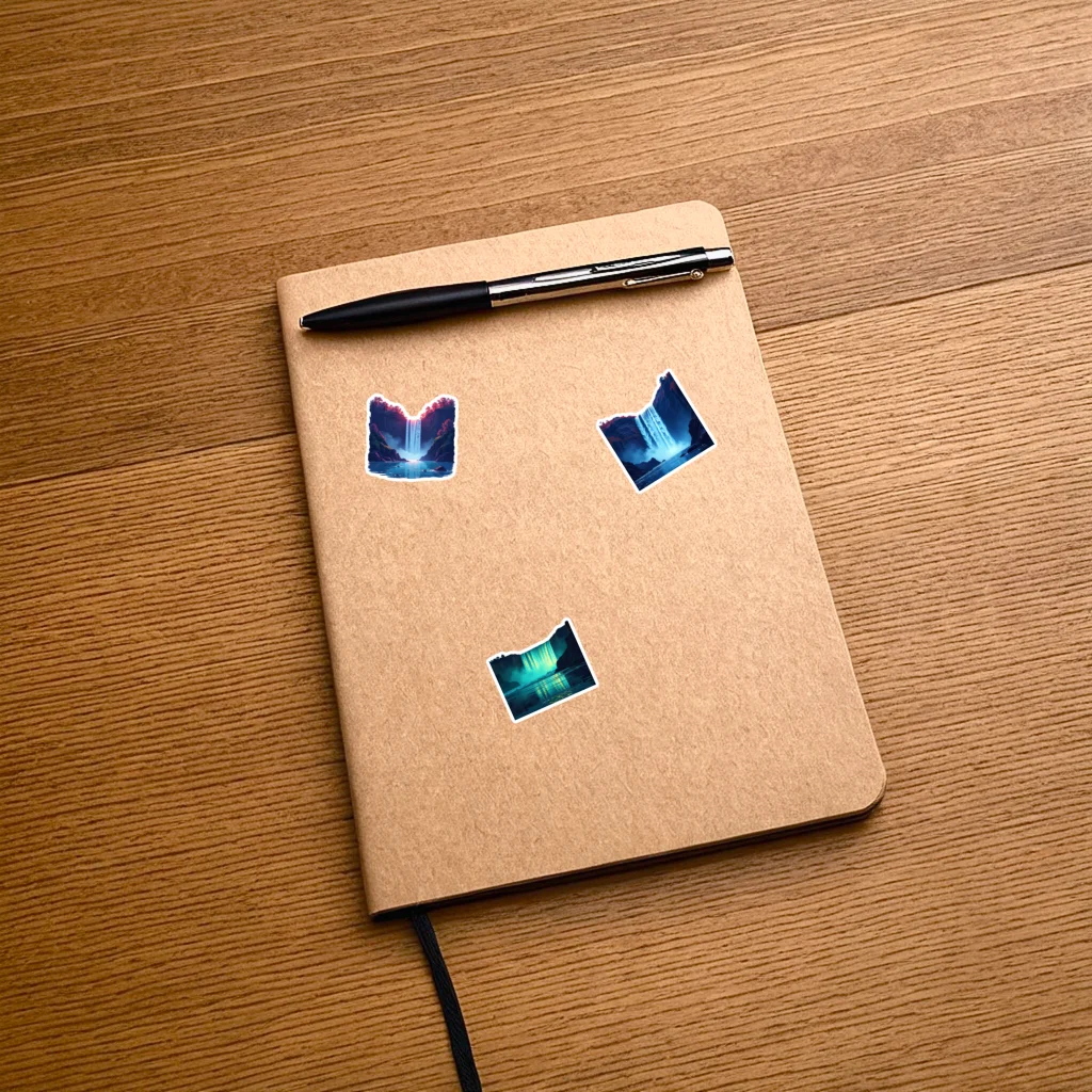 

35-100 шт. наклейки виниловый материал наклейки-водопад декоративные наклейки природные наклейки для ноутбуков компьютеры чемодан