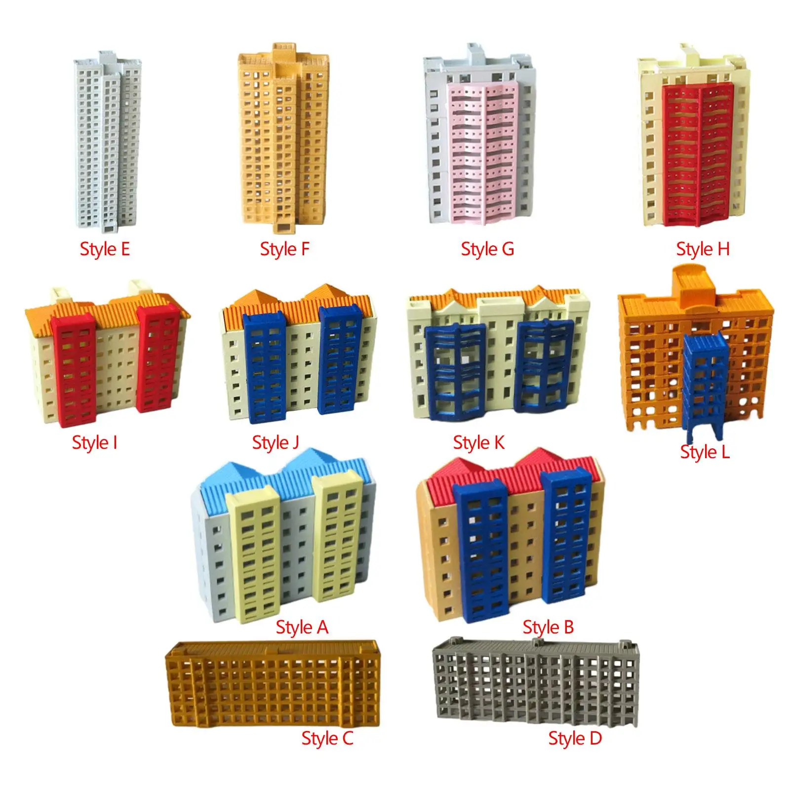 Accessori per il layout del treno modello con elementi paesaggistici da costruzione in scala 1/500