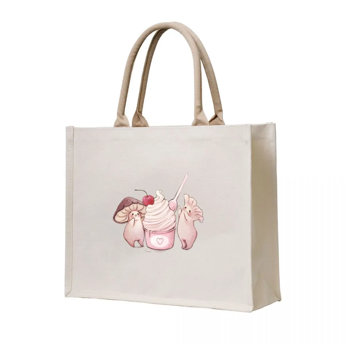 Los setas encontraron helado bolso de mano bolso de mano personalizable bolso de compras mujer bolsas de compras plegable comprador de mujer