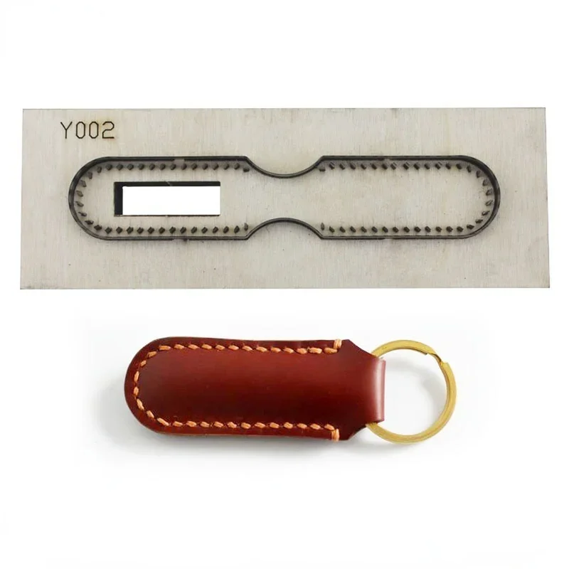 

Simple key chain knife mold manual leather wallet laser knife mold can be customized DIY