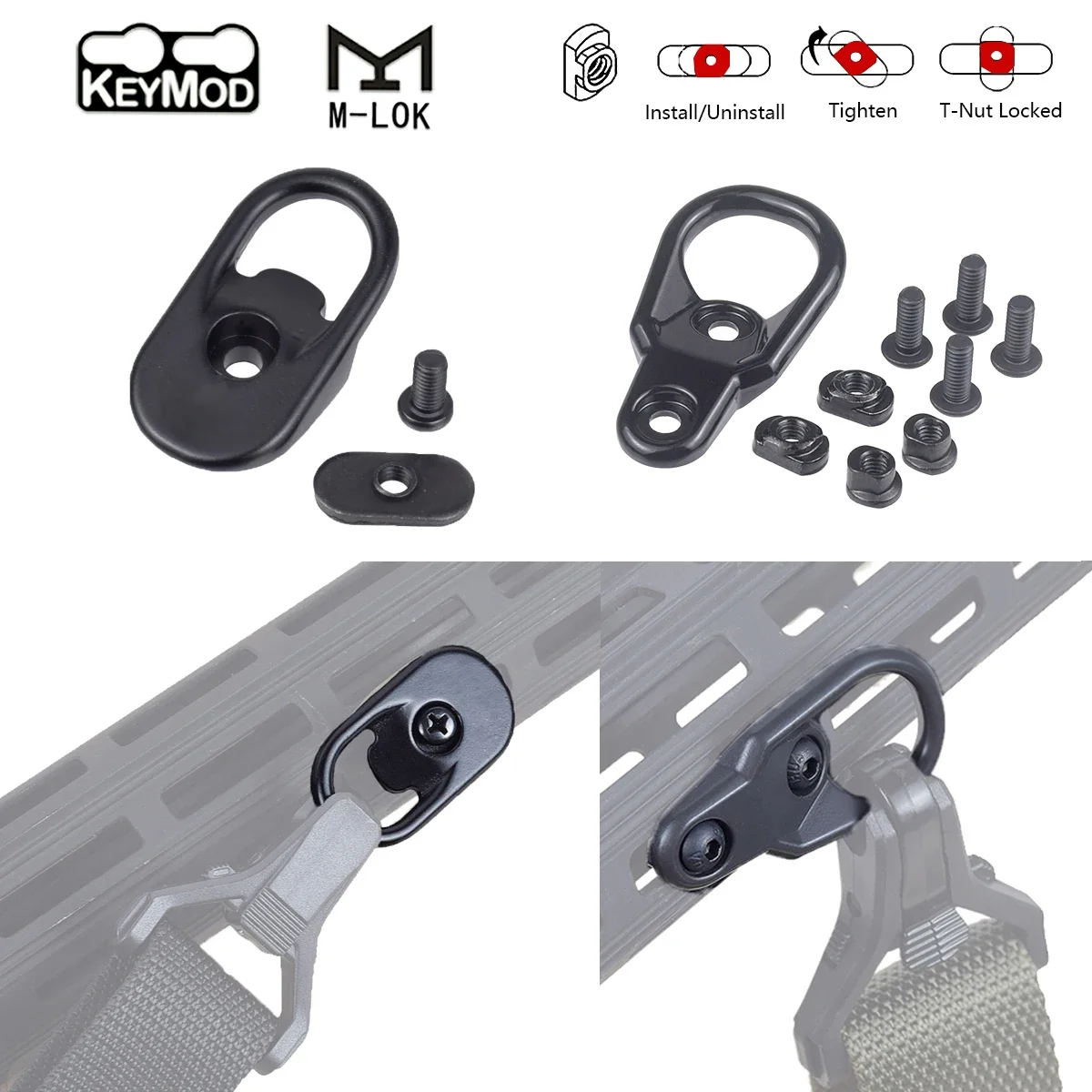 RSA GBB قطب حبال جبل Mlok KeyMod AR15 AK47 جبل 20 مللي متر Pictinny السكك الحديدية QD حبال جبل مرفق محول بندقية الملحقات #2