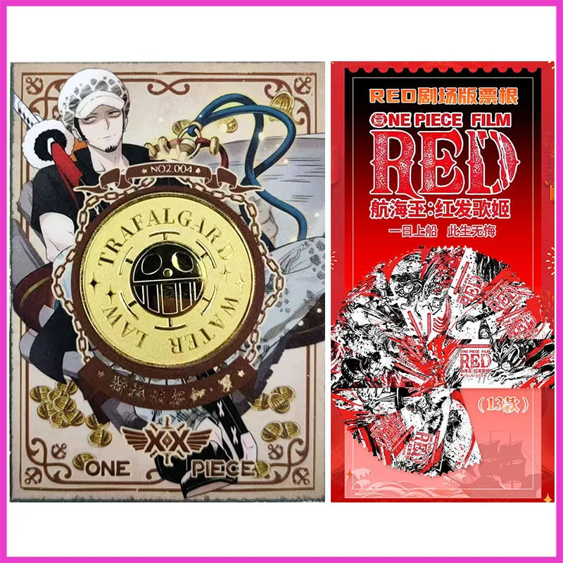 

Anime ONE PIECE Rare XX RED Theatrical Ticket Stub Card Refraction Game Collectible Cards Law Toys for boys Birthday Present