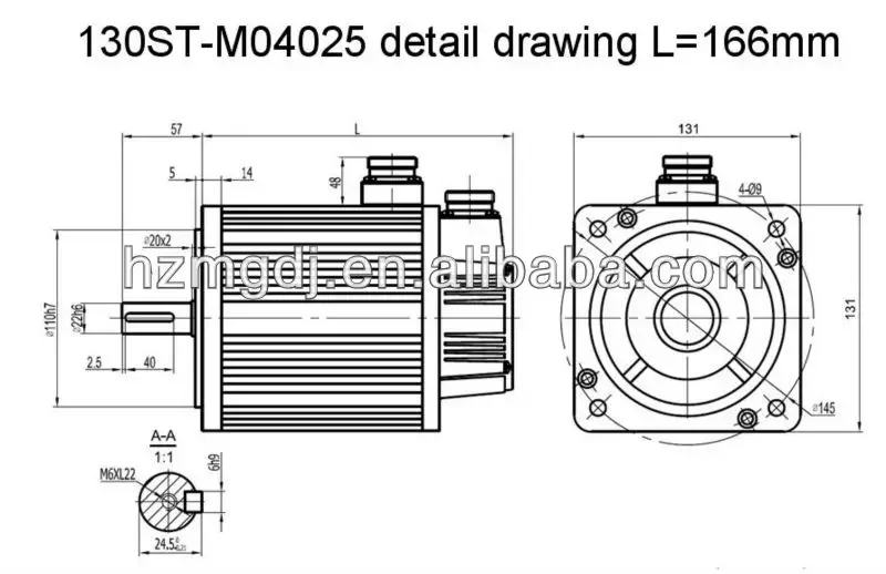 CE Certification 240V 1kw 130mm AC   for industrial use