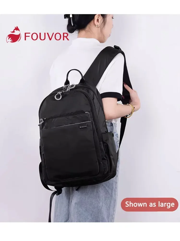 Fouvor Mochila feminina impermeável notebook mochila casual de nylon de grande capacidade Mochila à prova d\'água de alta qualidade Bolsa para