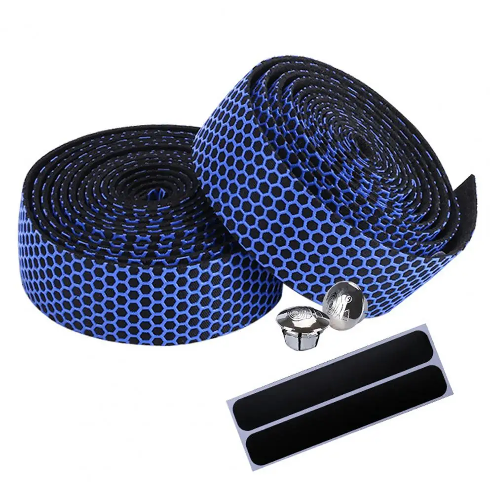 Bicycle Handlebar Tape Honeycomb Anti-slip Breathable EVA Foam Shock Absorption Mountain Bike Handle Wrap Bicycle Accessories