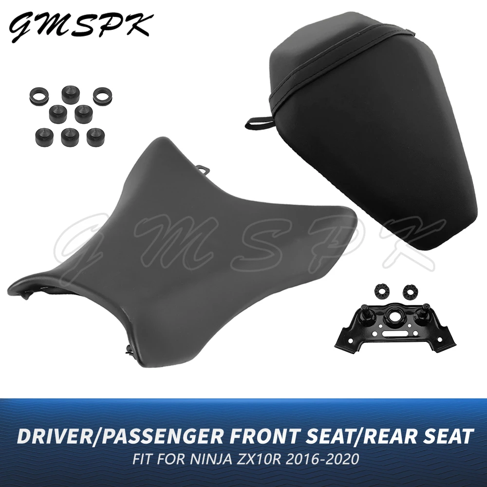 Motorcycle Front Rear Driver Rider Passenger Seat Cushion Fit for Kawasaki ZX-10R ZX10R 2016 2017 2018 2019 2020 2021 2022 2023