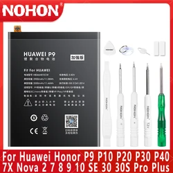 NOHON Battery For Huawei Honor P9 P10 P20 P30 P40 7X Nova 2 7 8 9 10 SE 30 30S Pro Plus Mate 10 SE Lite Maimang 6 8 G10 Bateria