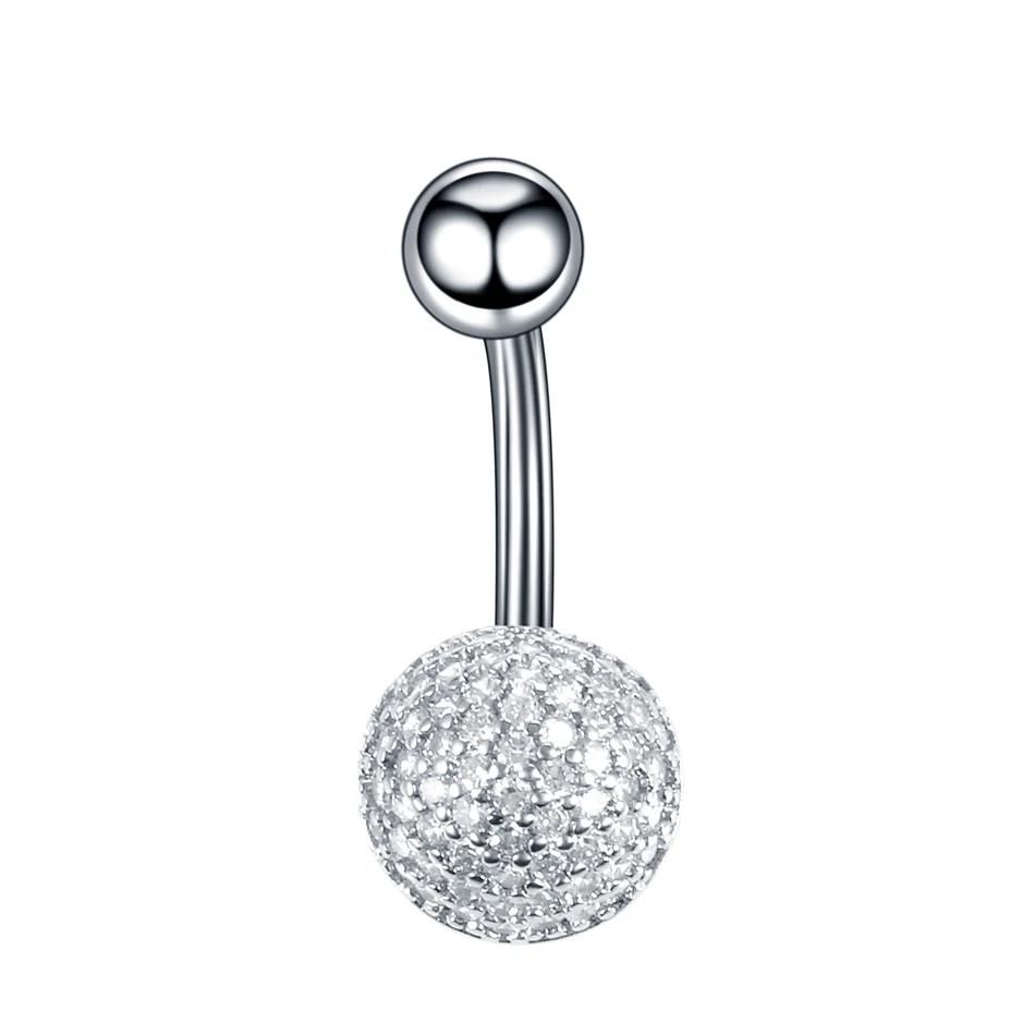 1Pc Nombril Umbigo Umbigo Anel de Aço Cirúrgico Piercing CZ Anel Da Barriga Sexy Mulheres da Barriga Da Jóia Piercing Ombligo 14G