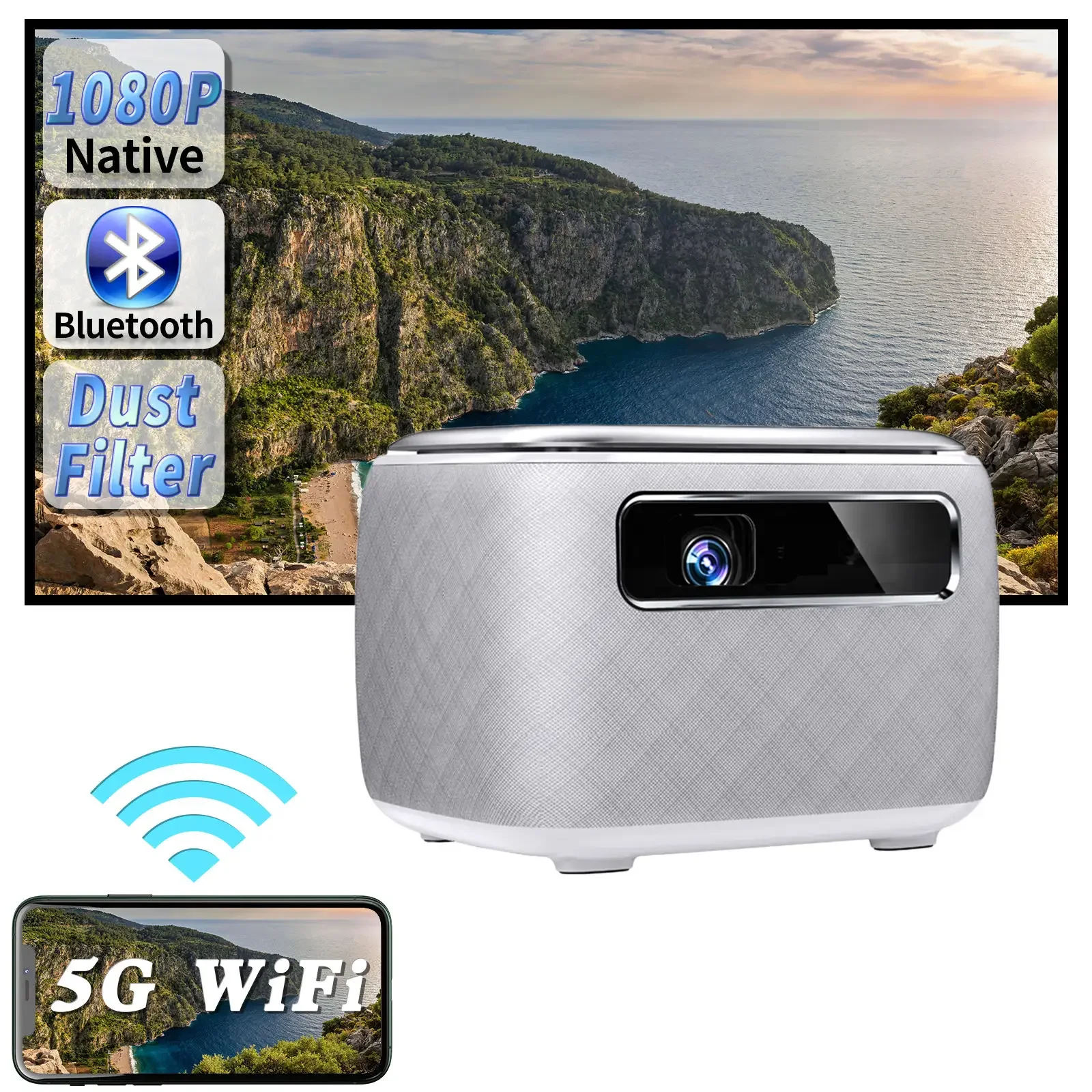 New V 8 3 D Smart Android Por Hologram Mobile Projector DLP WIFI Small Pocket LED 4 k projector