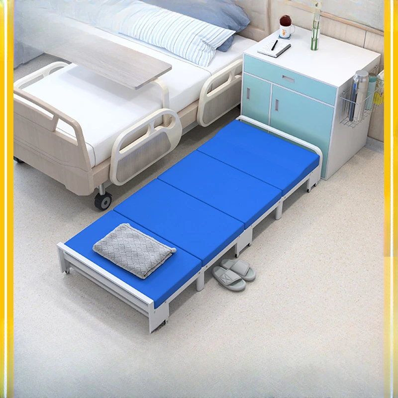 Medical care accompanying bed, accompanying folding rest room, portable single person nursing bed, dual-purpose lunch rest accom