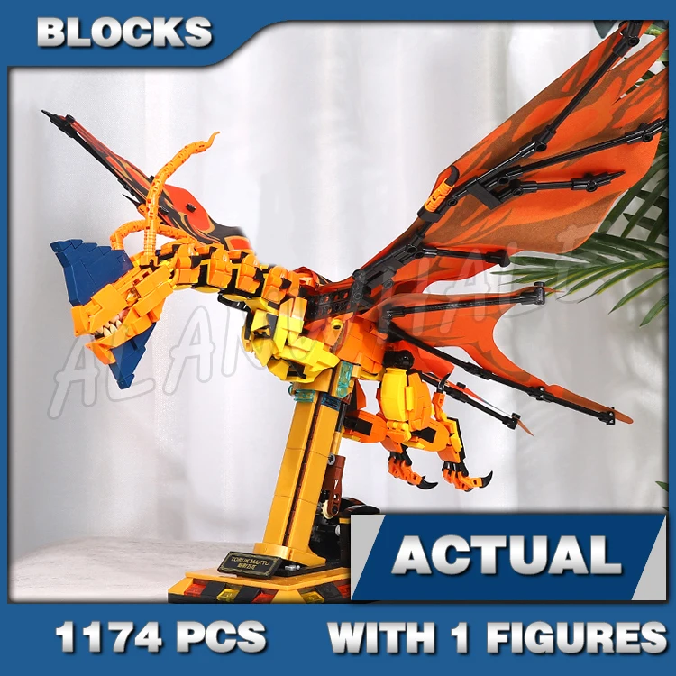 

1174pcs The Illuminated World of Pandora Phantom Wyevrn Toruk Makto Way of Water 13004 Building Block Set Compatible With Model