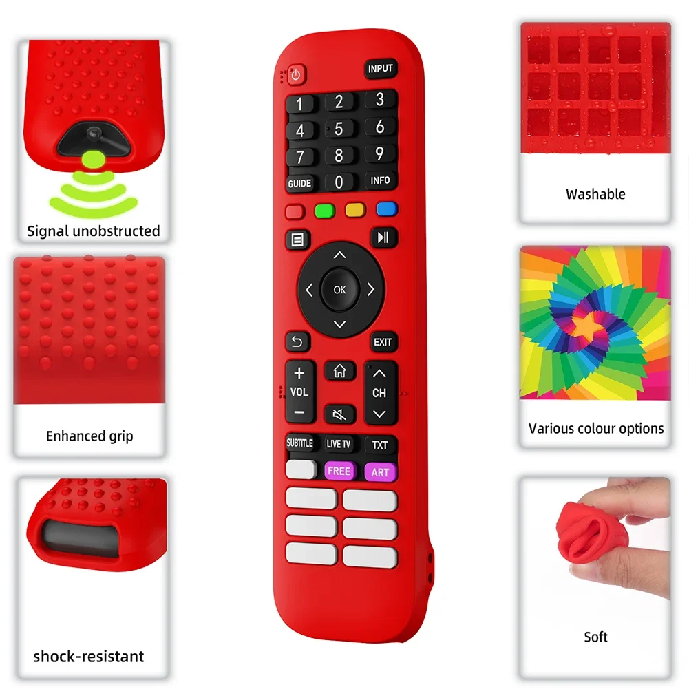 Juste de protección en silicona para remote control, coque anticaduta, Hisense EN2A30, EN2P30H, EN2J30H, EN2D30H, EN2B30H, EN2N30H