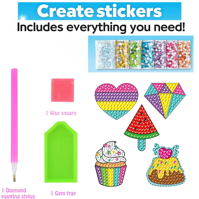 12 Creëer een grote edelsteen Diamond Painting Sticker Kit Art Craft Girls Boys Unicorn Animal Sealife Magical Mozaic Dot Sticky Toys Gifts
