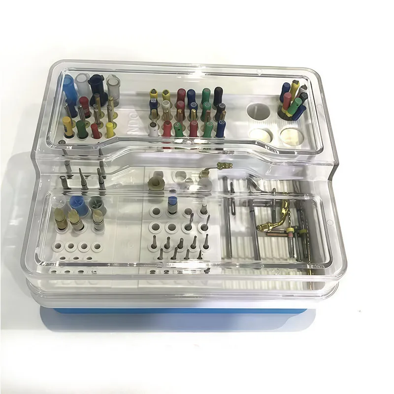 

96 Holes Plastic Endo Box Dental Organization For Burs Files Dental Bur Holder Polisher Disinfection Box Case Sterilization Tray