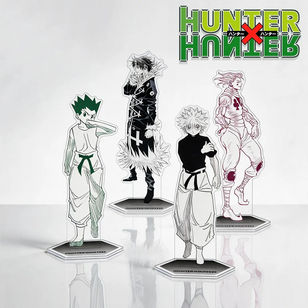 Llavero de acrílico de anime Hunter X Hunter, nuevo modelo 2026, estilo manga de Gon y Killua, decoración de escritorio, regalo de cumpleaños, merchandising.