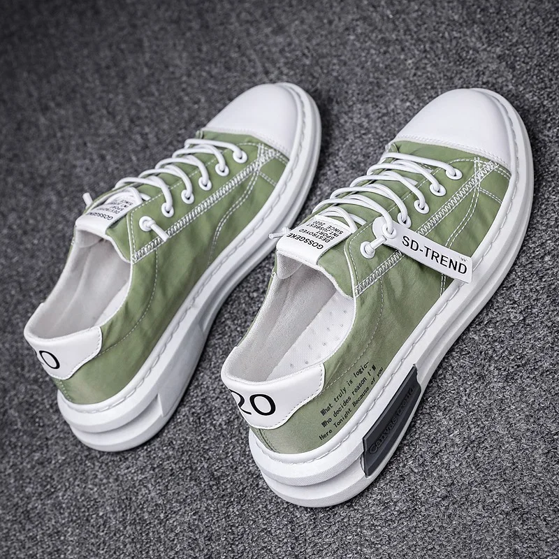 Summer Youth Men Canvas Vulcanized Shoes Flats Shoes Trend Light Breathable Men Casual Sneakers Male Board Shoe chaussures femme