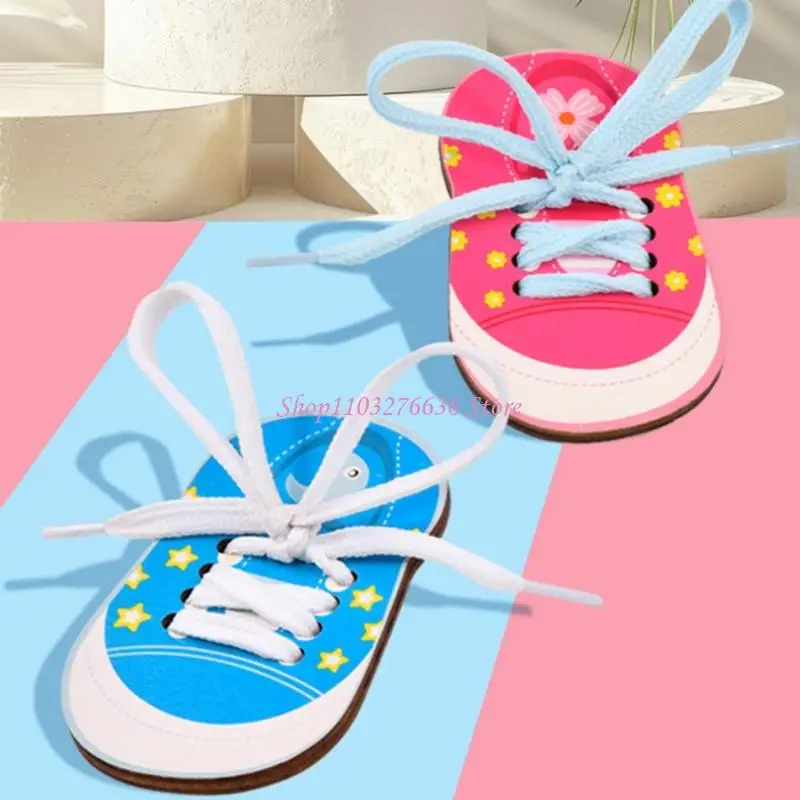 R6FD Wooden Developmental Activity Toy For Teaching Kids Essential Dressing Skill