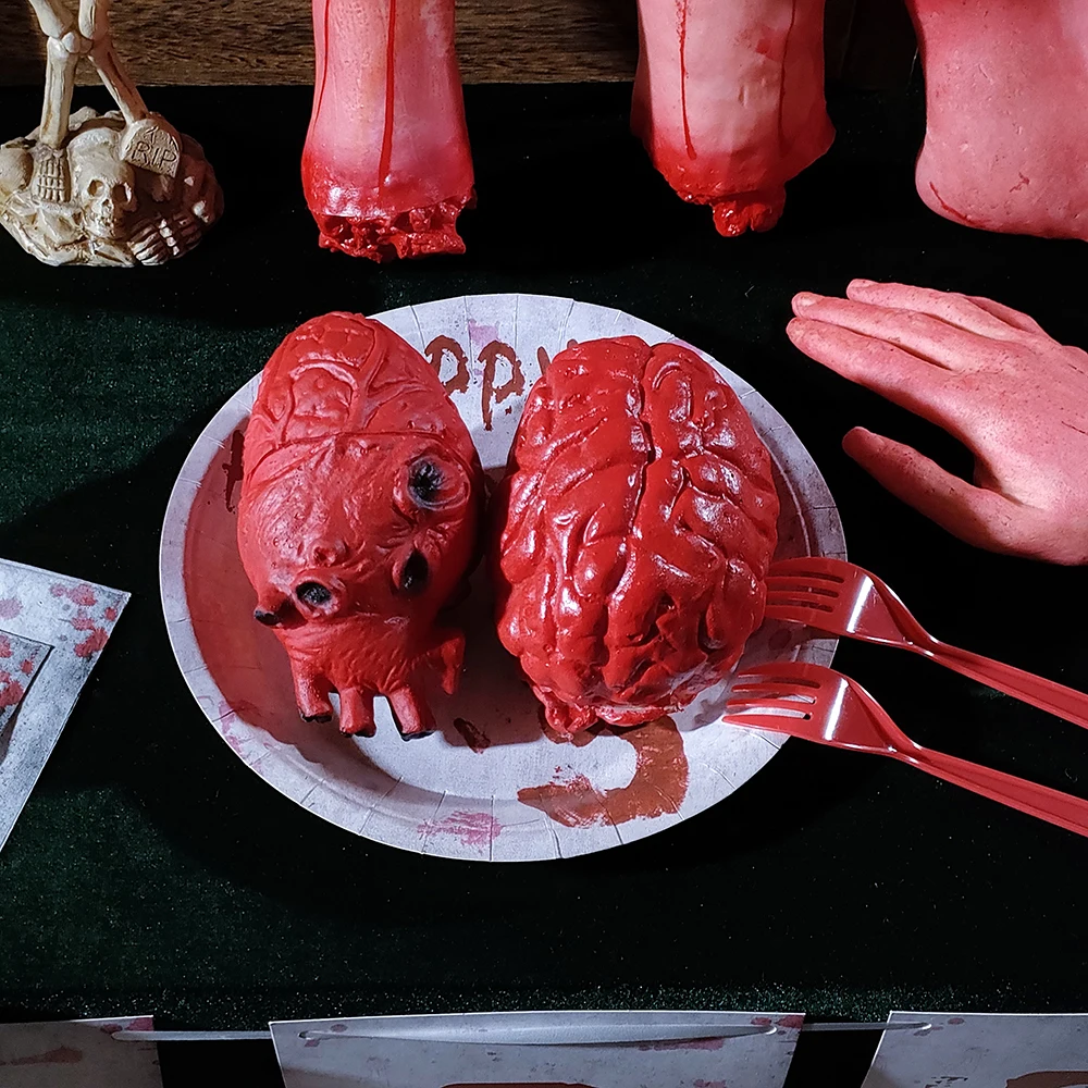 

Halloween Party Decoration Bloody Hand Foot Fake Heart Severed Finger Body Organ Haunted House Horror Props Halloween Supplies