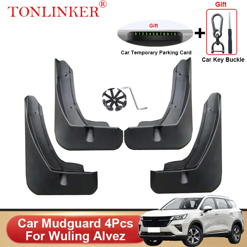 

TONLINKER Car Mudguard For Wuling Alvez SE CE EX 2022 2023- Mudguards Splash Guards Front Rear Fender Mudflaps Accessories