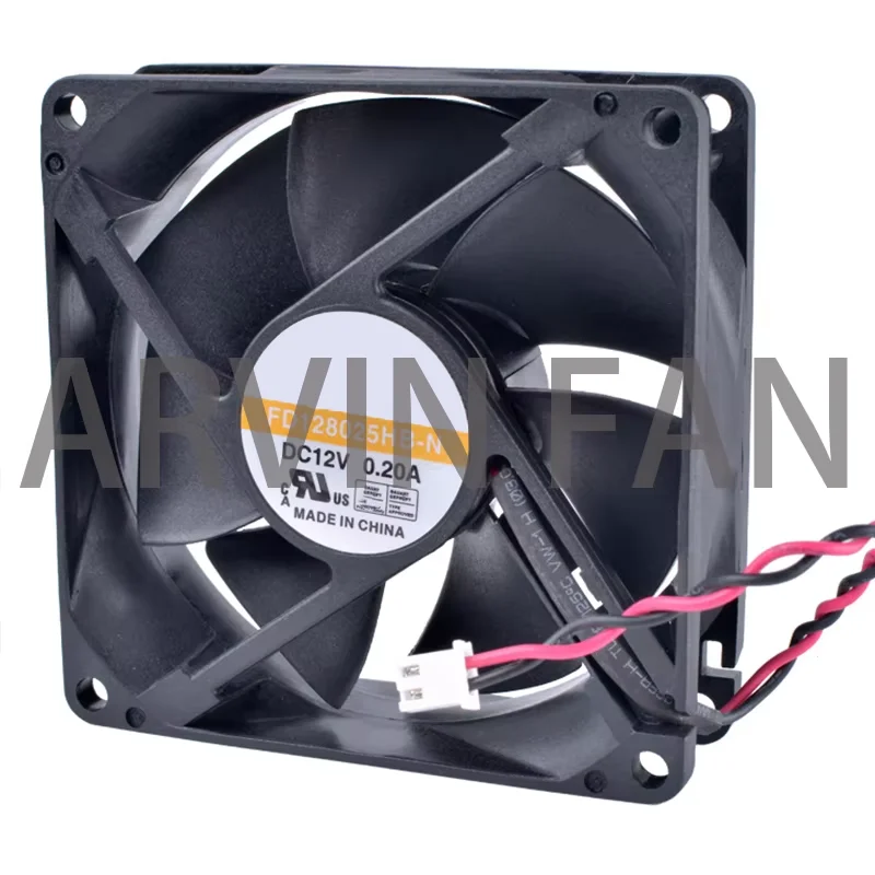 Brand New Original COOLING REVOLUTION FD128025HB-N 8cm 8025 80mm Fan 12V 0.20A Double Ball Bearing Large Air Volume Cooling Fan