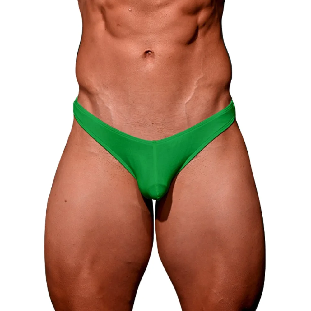 G-Strings Thongs Modal Men's Thong Bikini Single Thong Lifted Buttocks Air Free Sexy Slim Waist Small Triangle Solid Color Thong