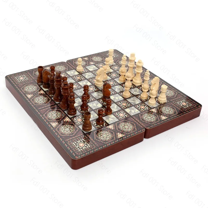 40Cm 3-in-1 Multifunctional Chess Board Games Table Toys Children's Puzzle Gift Box Packaging