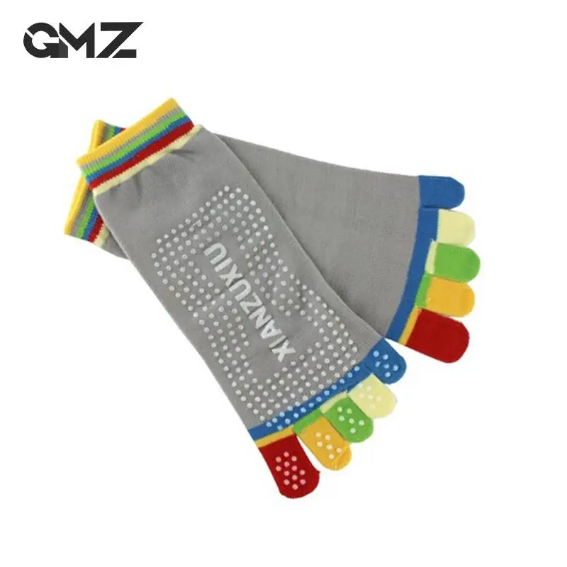 1 Pair Anti Slip Gym Pilates Ballet Fitness 5 Finger Protector Sport Cotton Socks Women Colorful Quick-Dry Split Toe Yoga Socks