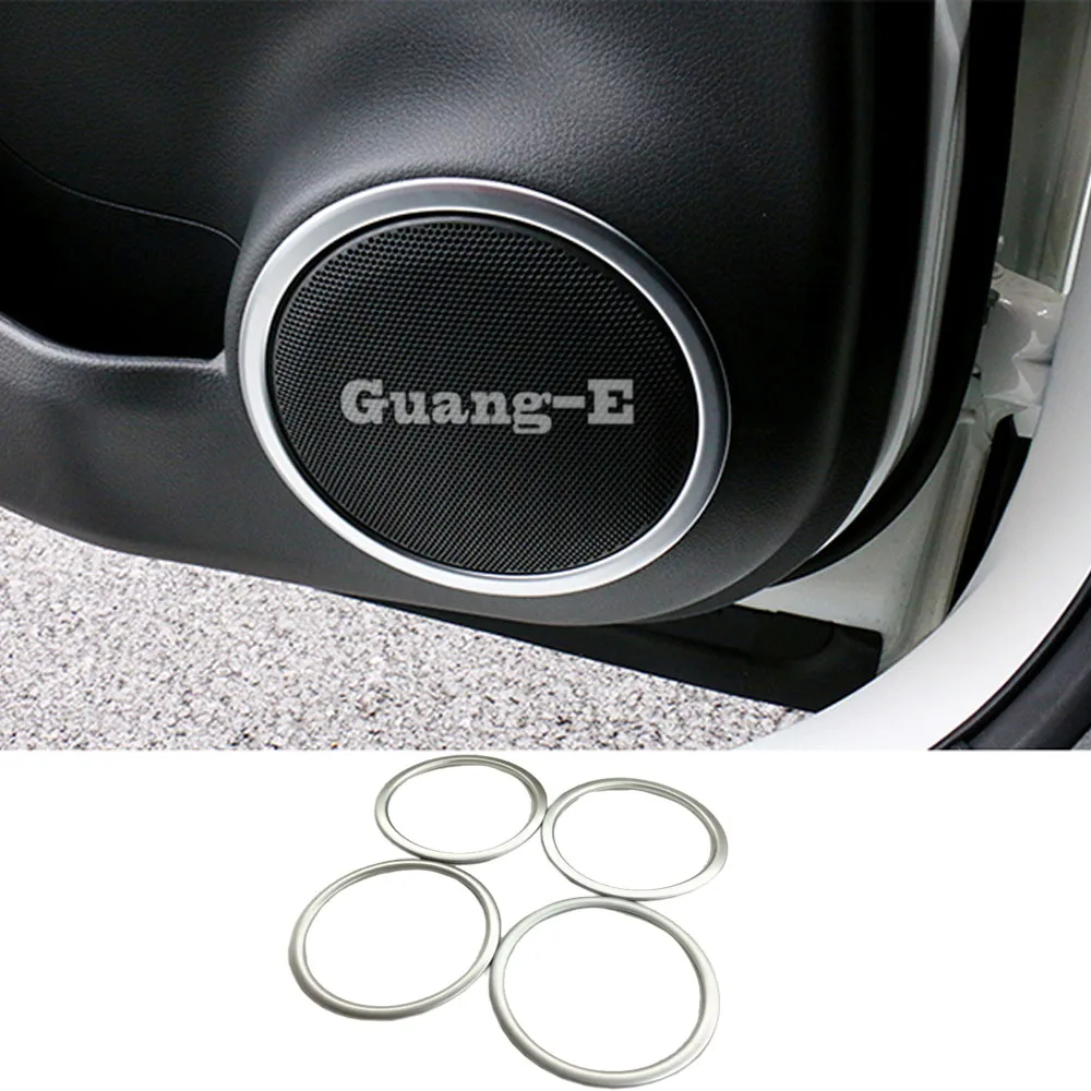 

For Nissan Qashqai 2016 2017 2018 2019 Car Door ABS Matte Audio Speak Sound Cover Ring Circle Lamp Trim Moulding 4pcs/Set