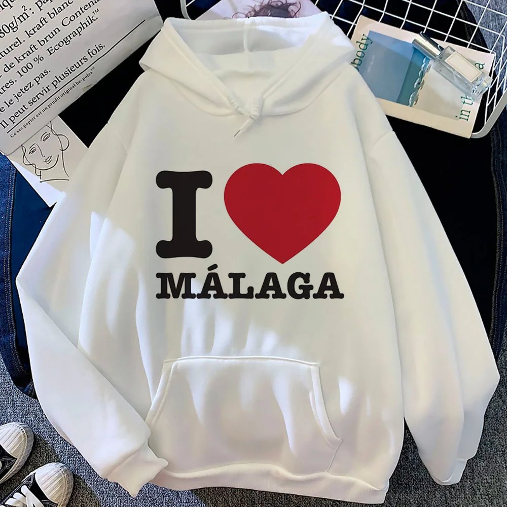 Malaga hoodie patterned elegant casual wear funny Japanese anime sweater women pullover trendy manga harajuku