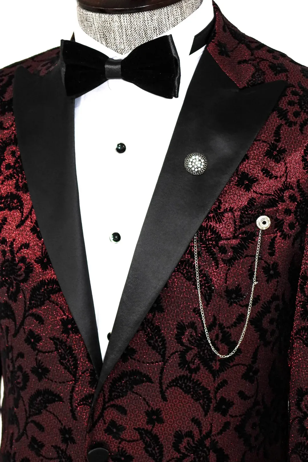 Modern Men's Wedding Suits 2 Pieces New Jacquard Blazer Pants Peaked One Button Banquet Performance Bridegroom Jacket Customized