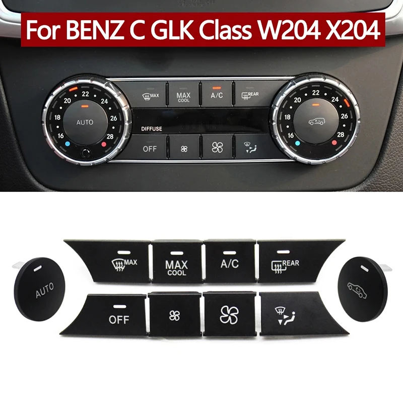 

For Benz C GLK Class C204 X204 C250 C350 C63 Car Air Conditioner AC Heater Temperature Climate Control Switch Buttons