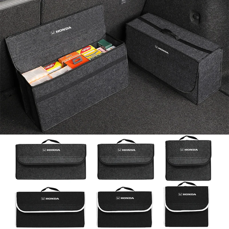 Car Trunk Organizer Soft Felt Storage Box For Honda Civci FIT CRV Accord Jazz HRV Dio Stepwgn Prelude Odyssey City CRX Pilot