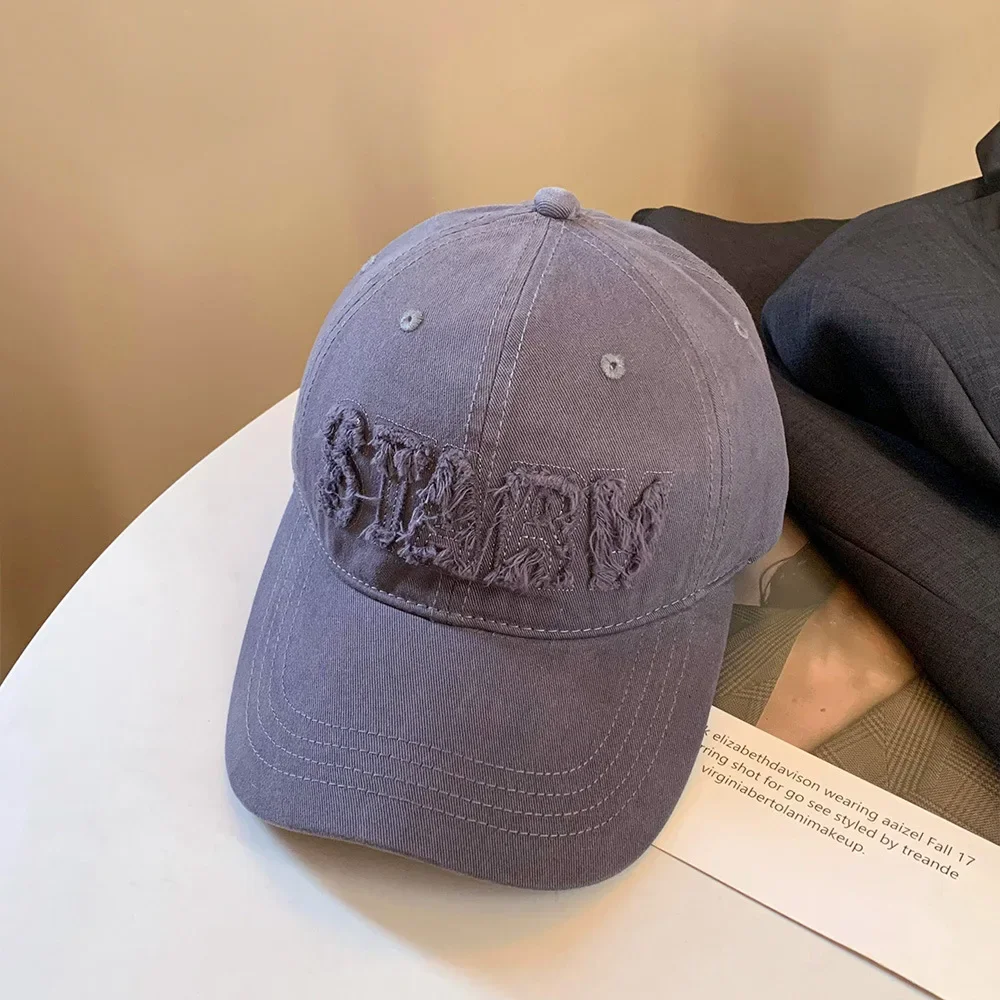 

Letter Embroidery Cap Comfortable Duckbill Cap Cotton Cap Neutral Design For Casual Outfits Daily Wear Sports